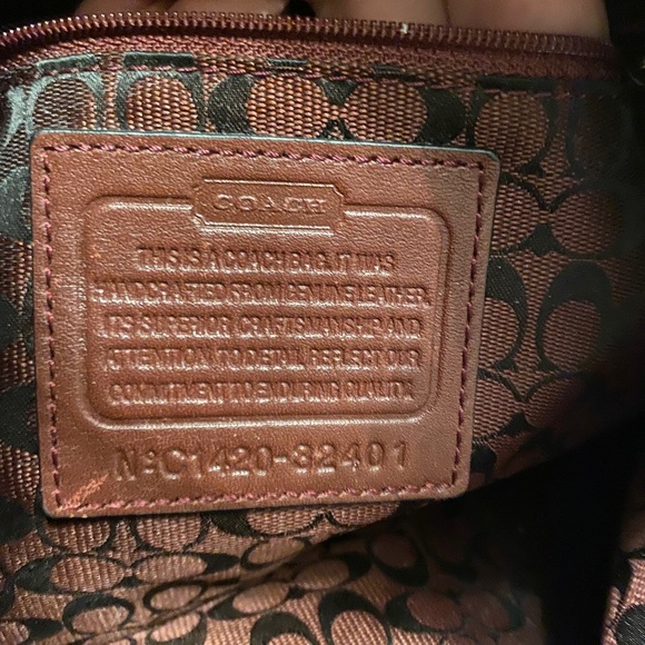 Coach Chestnut Brown Leather Shoulder Bag with Stud Detailing - Picture 9 of 13